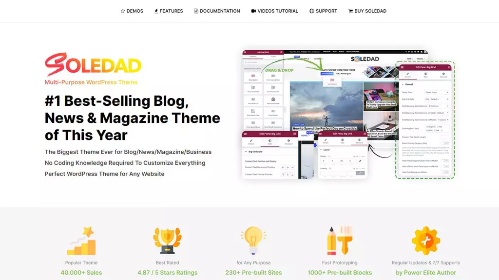 Soledad Theme: Theme wordpress tốt cho bán hàng và làm blog
